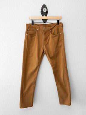 Levis 502 Jeans Mens 32x32 Brown Tan Taper Fit Five Pocket Casual Pants